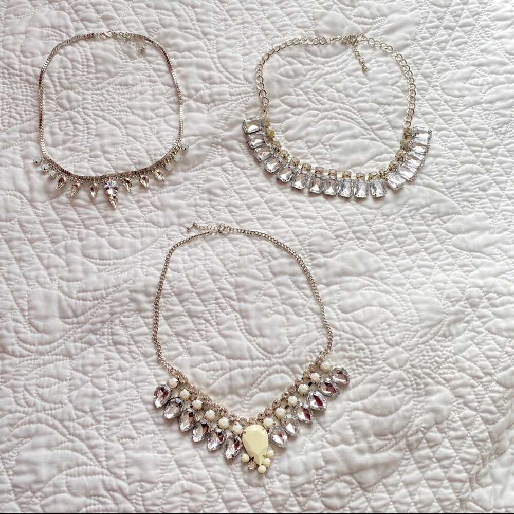 Bundle of Diamond Statement Necklaces
